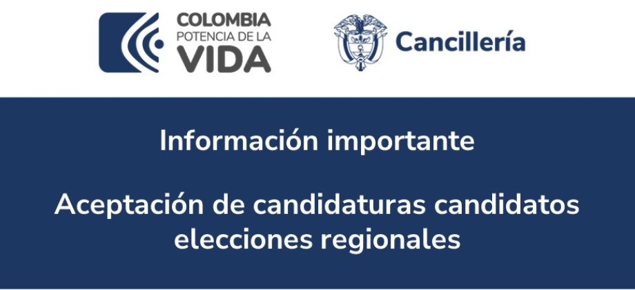 Información importante – aceptación de candidaturas candidatos elecciones regionales