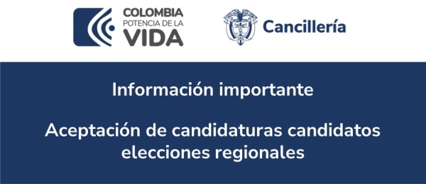 Información importante – aceptación de candidaturas candidatos elecciones regionales